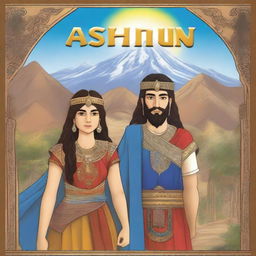 A fantasy book cover titled 'Ashur and Anahit' with a subheading 'Assyrian and Armenian Friendship'