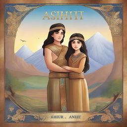 A fantasy book cover titled 'Ashur and Anahit' with a subheading 'Assyrian and Armenian Friendship'