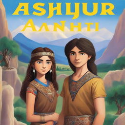 A fantasy book cover titled 'Ashur and Anahit' with a subheading 'Assyrian and Armenian Friendship'