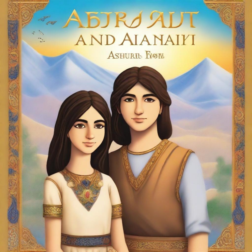 A fantasy book cover titled 'Ashur and Anahit' with a subheading 'Assyrian and Armenian Friendship'