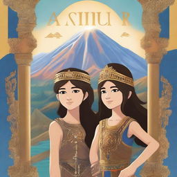 A fantasy book cover titled 'Ashur and Anahit' with a subheading 'Assyrian and Armenian Friendship'