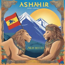 A fantasy book cover titled 'Ashur and Anahit' with a subheading 'Assyrian and Armenian Friendship'