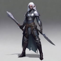 Create an image of Lysara Tenebris, a drow elf warrior berserker