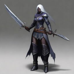 Create an image of Lysara Tenebris, a drow elf warrior berserker