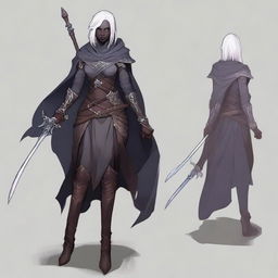 Create an image of Lysara Tenebris, a drow elf warrior berserker