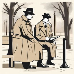 Create an image of a detective interviewing a witness
