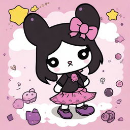 Create images featuring the character Kuromi from the Sanrio universe