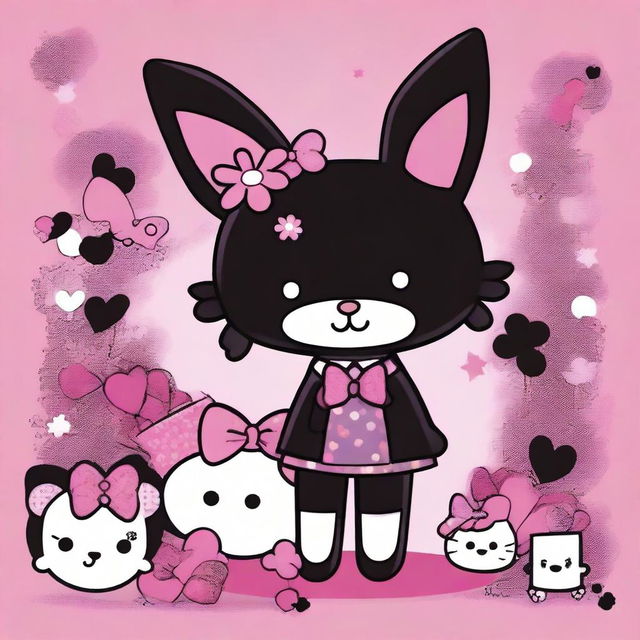 Create images featuring the character Kuromi from the Sanrio universe