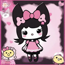 Create images featuring the character Kuromi from the Sanrio universe