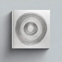 Create a book cover featuring a simple, silver foil outline of annual rings, symbolizing life and time