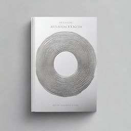 Create a book cover featuring a simple, silver foil outline of annual rings, symbolizing life and time