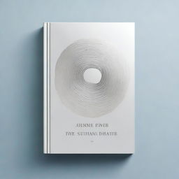 Create a book cover featuring a simple, silver foil outline of annual rings, symbolizing life and time