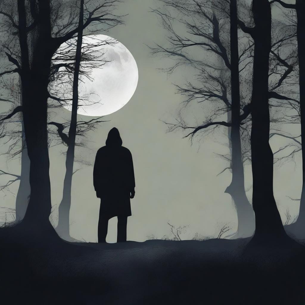 Create a chilling horror book cover titled 'An October Night's Scream' with no text