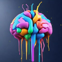 An image of a brain melting