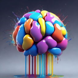 An image of a brain melting