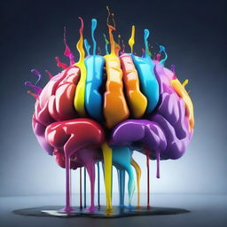 An image of a brain melting