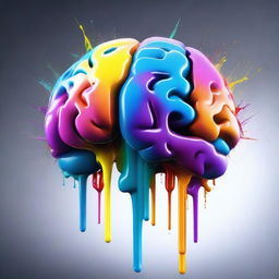 An image of a brain melting