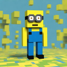 Create an image of a Minecraft skin featuring a Minion named Phil