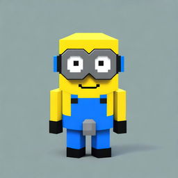 Create an image of a Minecraft skin featuring a Minion named Phil