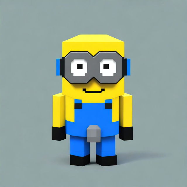 Create an image of a Minecraft skin featuring a Minion named Phil