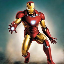 Create a movie poster featuring Iron Man