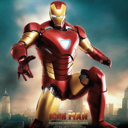 Create a movie poster featuring Iron Man