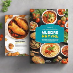 Create an attractive cookbook cover titled 'Mediterranean Air Fryer Cookbook for Diabetics'