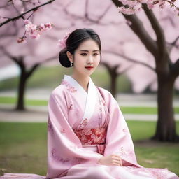 A 24-year-old Chinese girl sitting down