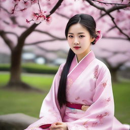 A 24-year-old Chinese girl sitting down