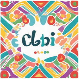 A friendly greeting in a colorful and cheerful style with the word 'salom'