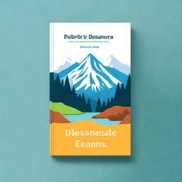 Create a book cover for a title called 'Dictionary OF PHYSICAL GEOGRAPHIC TERMS'