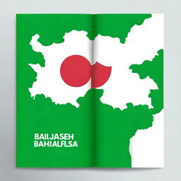 Design a book cover featuring a map of Bangladesh