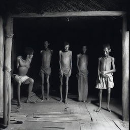 A tragic scene of torture in a traditional Acehnese house