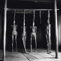 A tragic scene of torture in a traditional Acehnese house