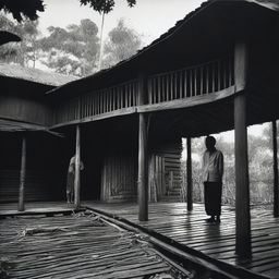 A tragic scene of torture in a traditional Acehnese house