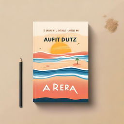 Create a book cover with the title 'Pintar na Areia' at the top