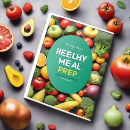 Design an e-book cover for 'Healthy Meal Prep: Quick and Easy Recipes for Busy Lives' authored by Samuel Teye