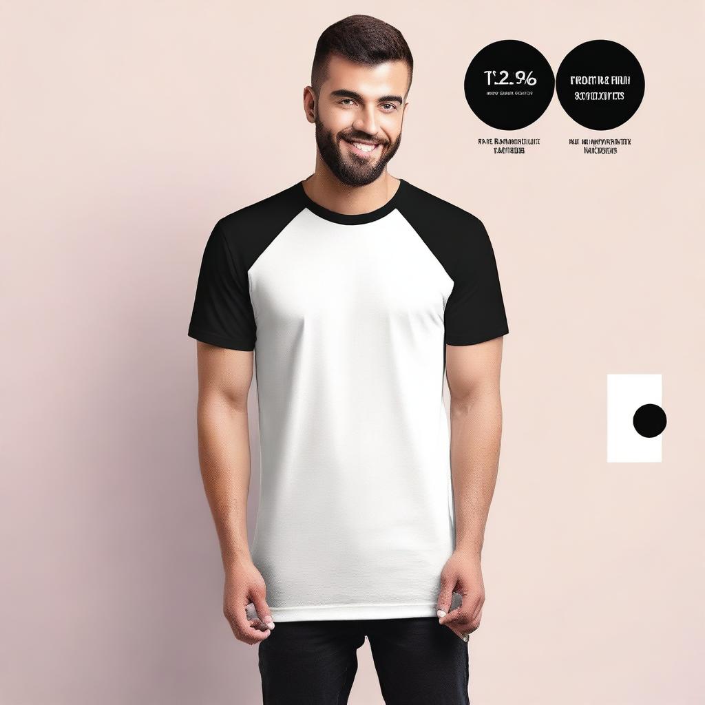 A simple and stylish t-shirt design, featuring a clean and modern look