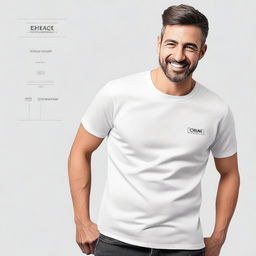 A simple and stylish t-shirt design, featuring a clean and modern look