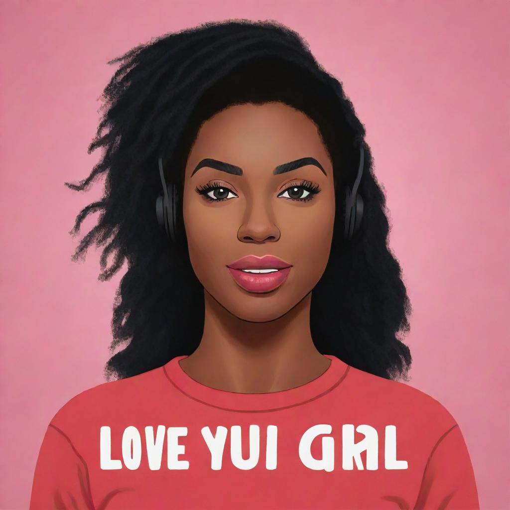 Design a striking and unique podcast cover featuring the title 'Love You Girl'. Incorporate out-of-box creative elements that embody the essence of the podcast.