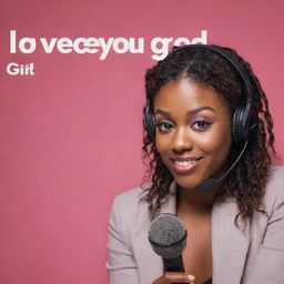 Design a striking and unique podcast cover featuring the title 'Love You Girl'. Incorporate out-of-box creative elements that embody the essence of the podcast.