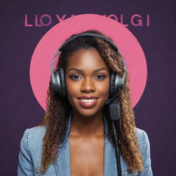 Design a striking and unique podcast cover featuring the title 'Love You Girl'. Incorporate out-of-box creative elements that embody the essence of the podcast.