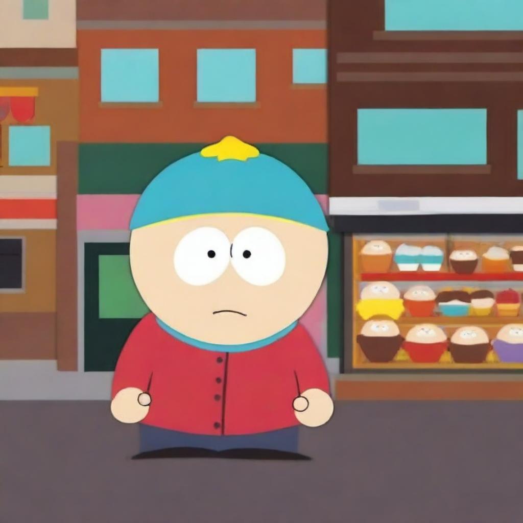 Create a South Park character named Justin the Bakesale Girl for Retropolis