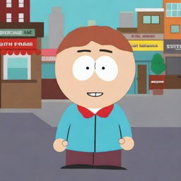 Create a South Park character named Justin the Bakesale Girl for Retropolis