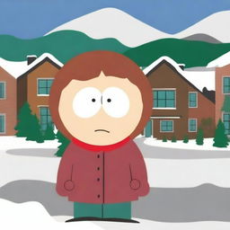 Create a South Park style girl character named Antony