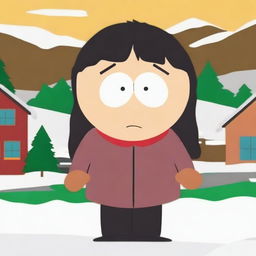 Create a South Park style girl character named Antony