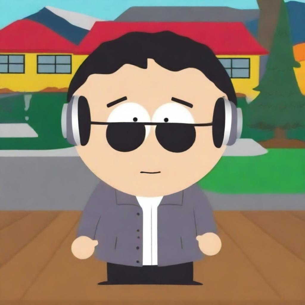 Create a South Park style character named DJ Sunny