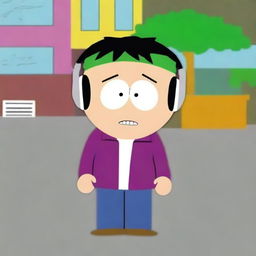 Create a South Park style character named DJ Sunny