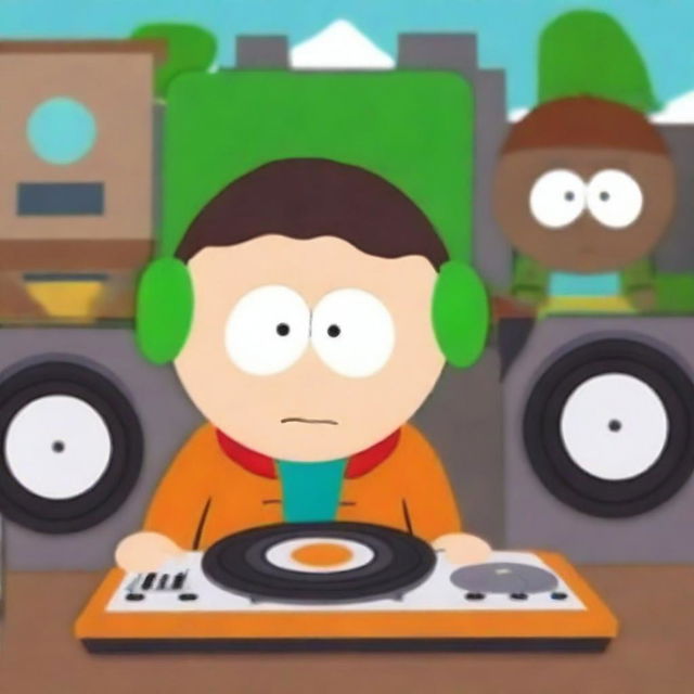 Create a South Park style character named DJ Sunny