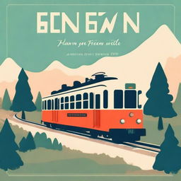 Create a book cover illustration featuring a one-way train ticket to home